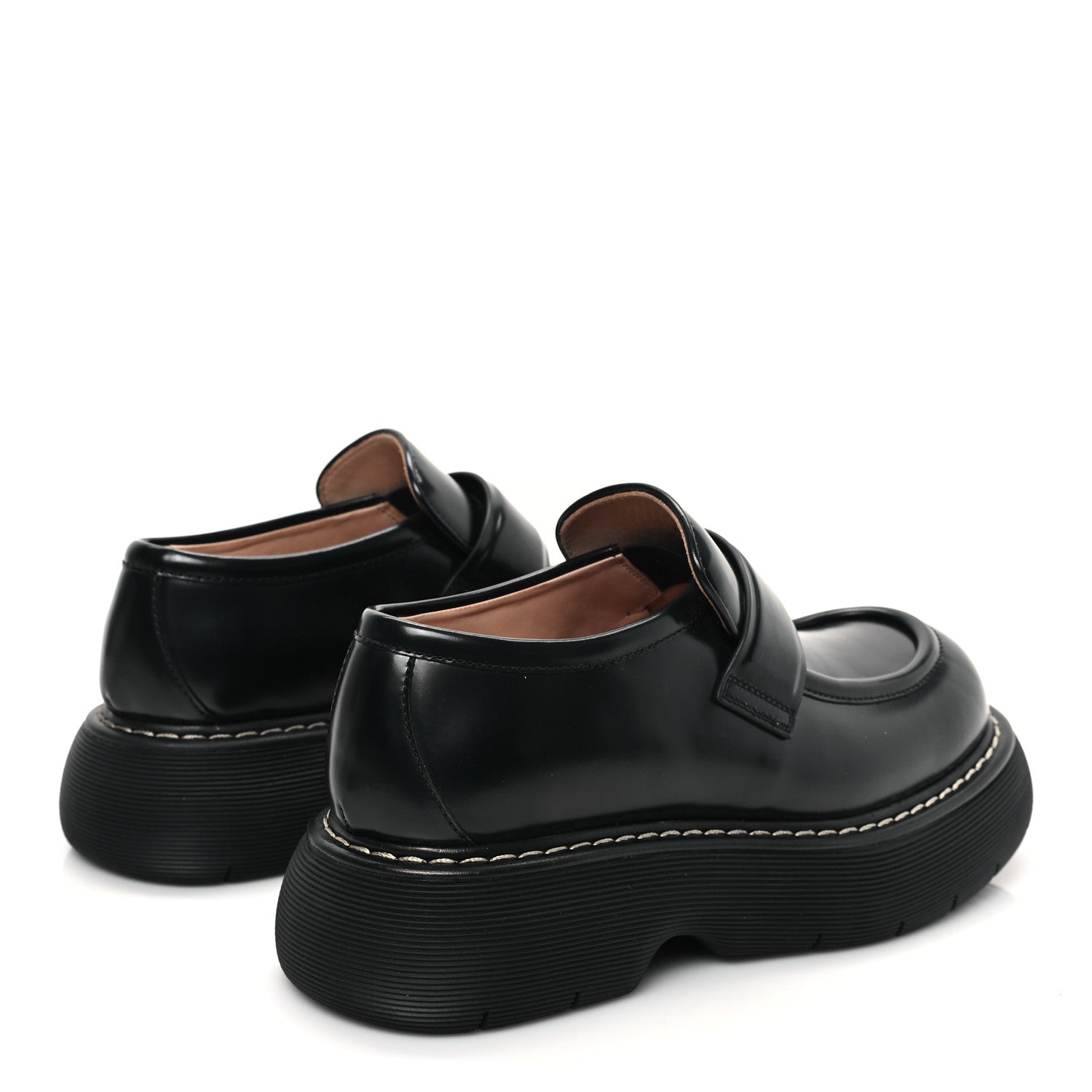 Bottega Veneta Brushed Calfskin Swell Loafers 41 Black 4 of 9