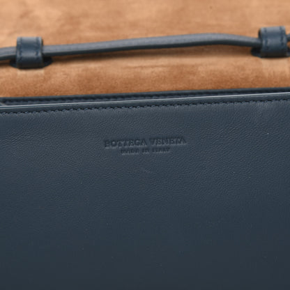 Bottega Veneta Lambskin Maxi Intrecciato Mini Cassette Crossbody Bag Petrol Blue 6 of 8