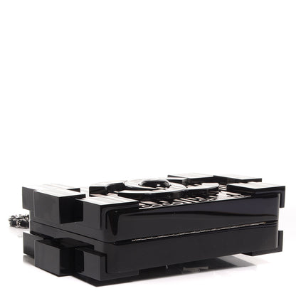 Chanel Plexiglass Barcode Boy Brick Lego Clutch Black 4 of 10