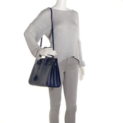 Saint Laurent Calfskin Small Sac De Jour New Marine 2 of 9