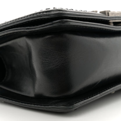 Chanel Goatskin Quilted Small Boy Top Handle Flap Black 9 of 12
