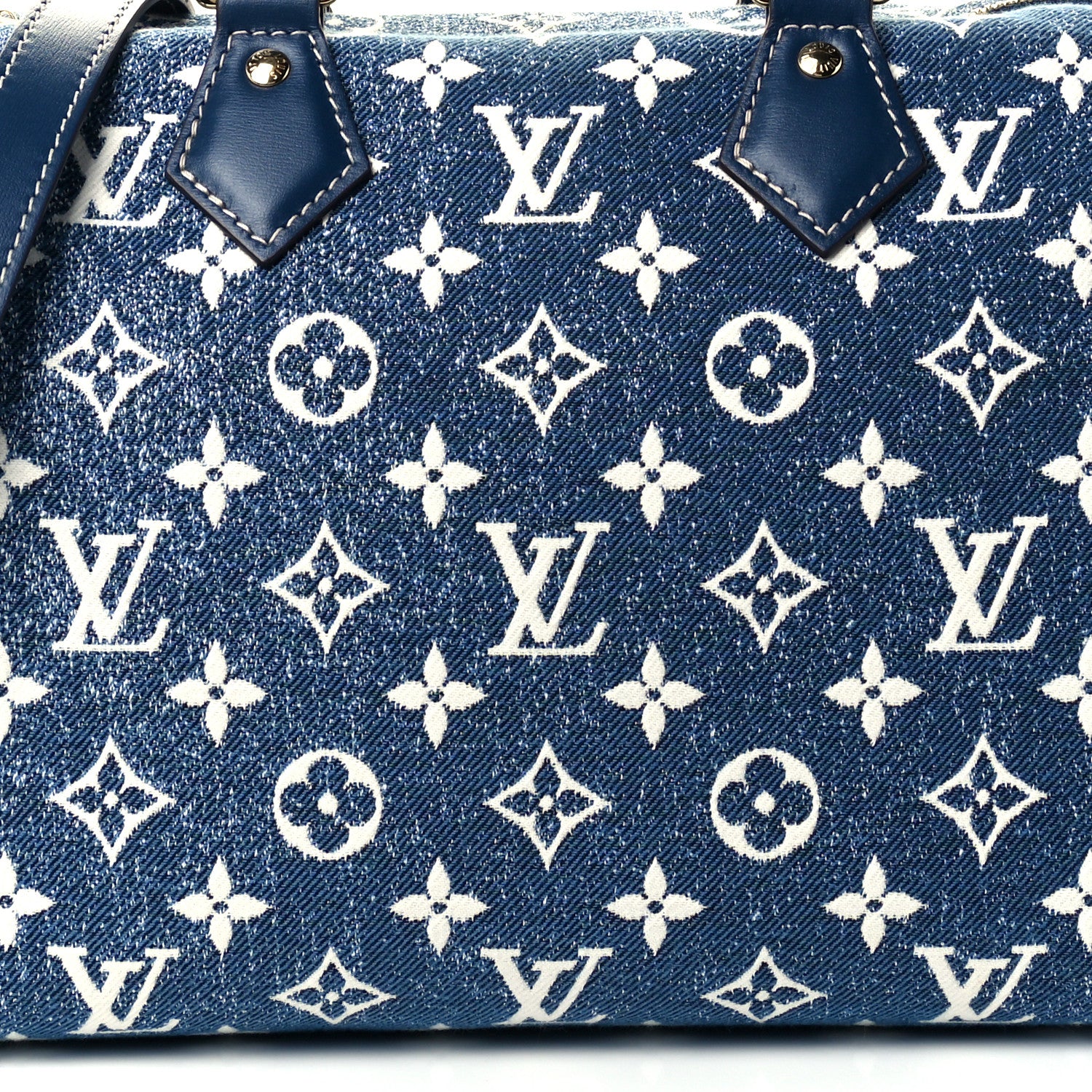 Louis Vuitton Monogram Jacquard Denim Speedy Bandouliere 25 Bleu 8 of 10