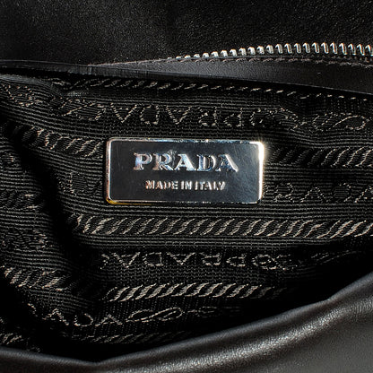 Prada Calf Hair Zebra Print Easy Foldover Pushlock Satchel White Moro 5 of 8