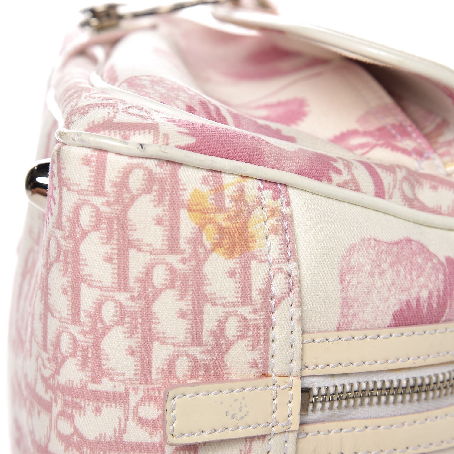 Christian Dior Canvas Monogram Floral Bowler Pink 10 of 20