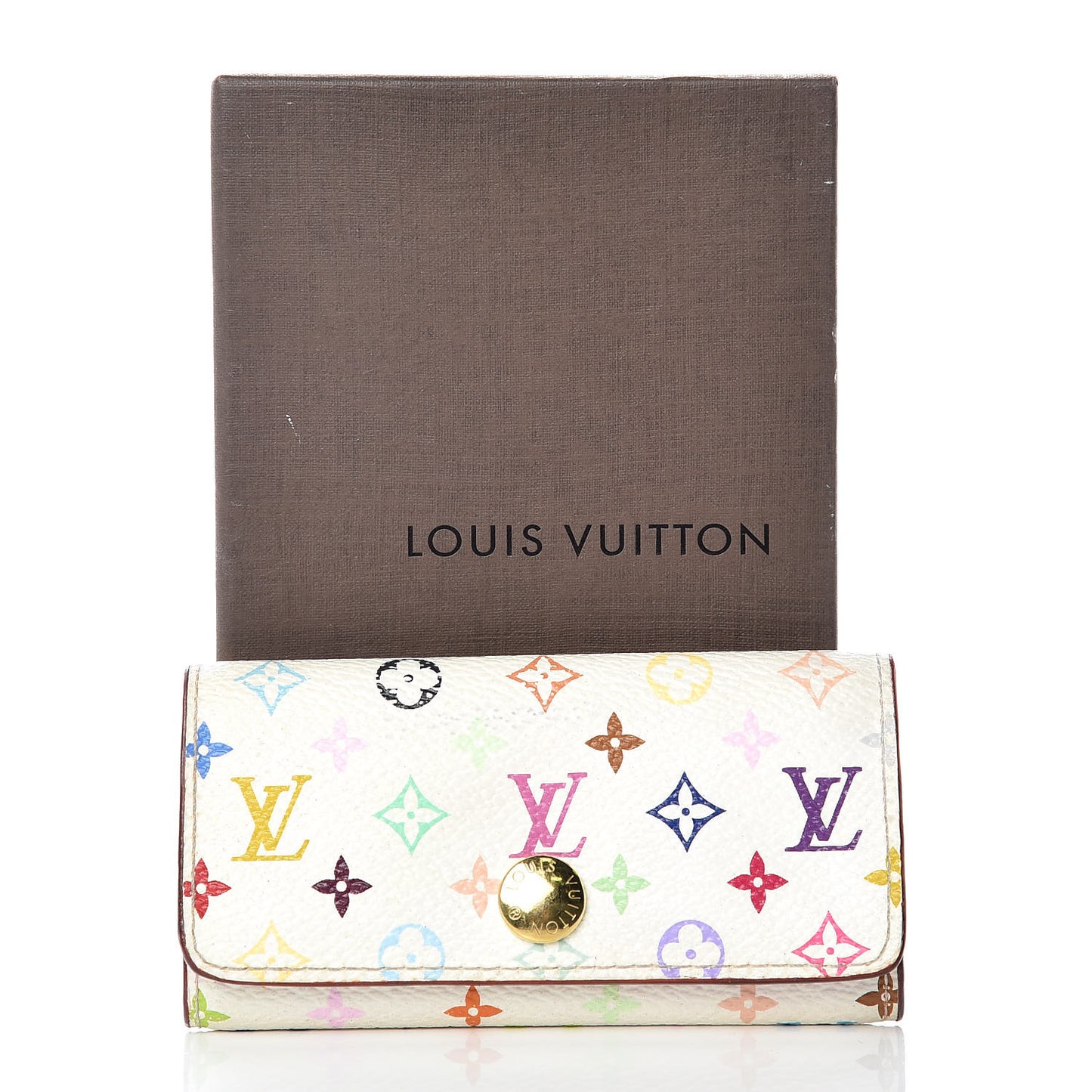 Monogram Multicolor Multicles 4 Key Holder White Litchi