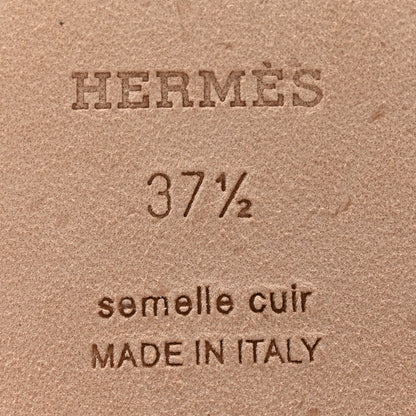Hermes Box Calfskin Oran Sandals 37.5 Granit Rose 6 of 10