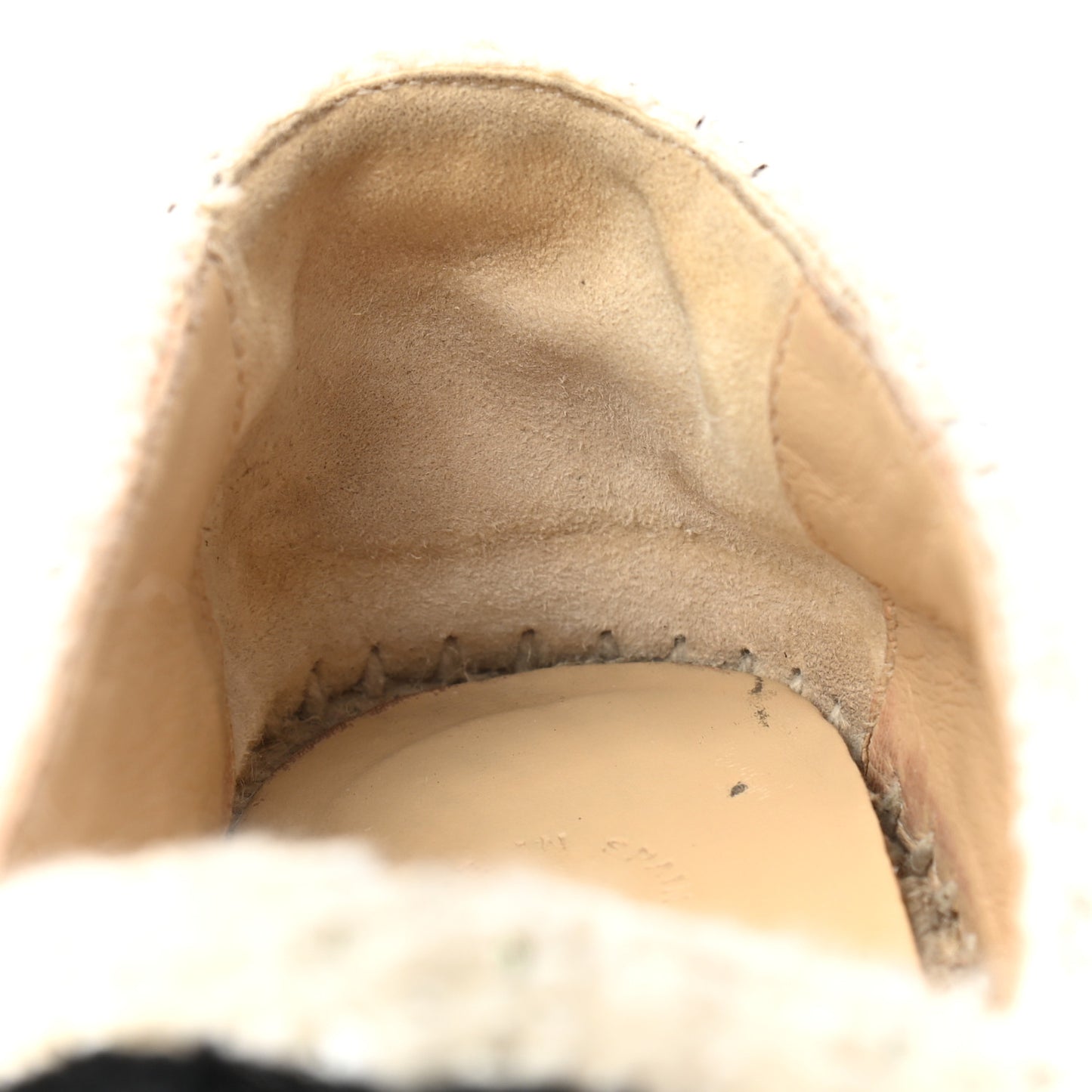 Tweed CC Espadrilles 36 Ecru White Blue Black