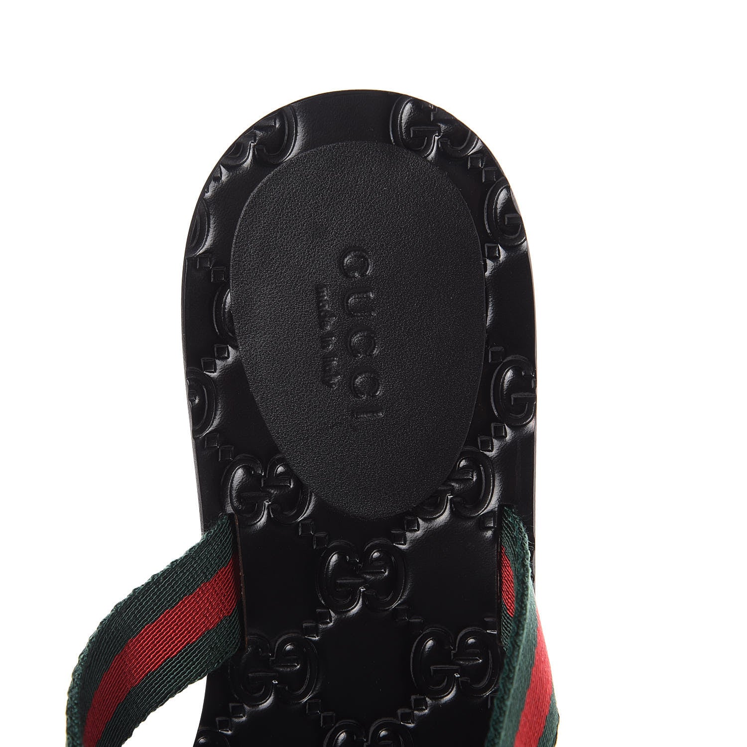 Gucci Nylon Guccissima Web Womens Thong Sandals 38 Green Red Black 12 of 14