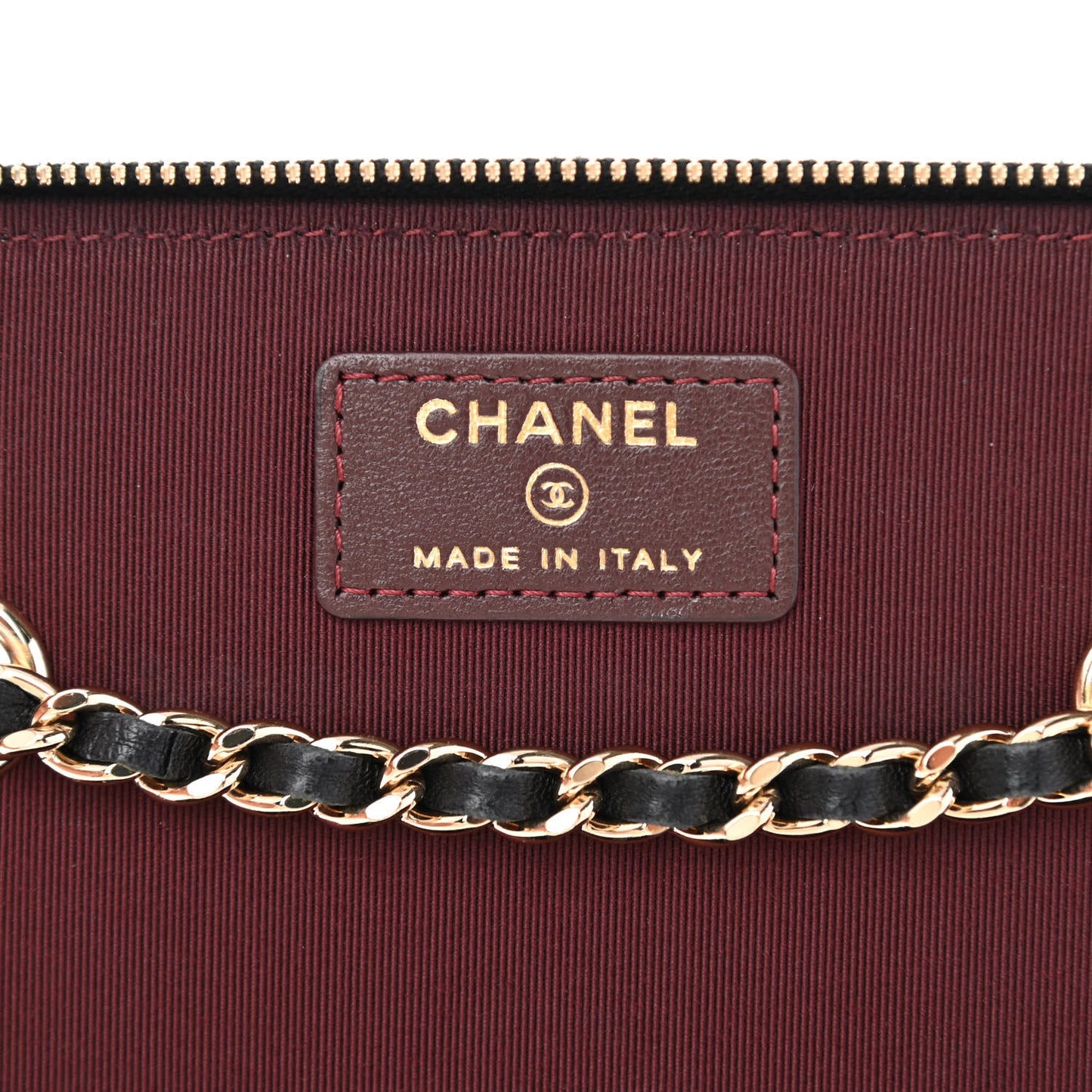 Lambskin Quilted Small Vanity Case With Chain Black