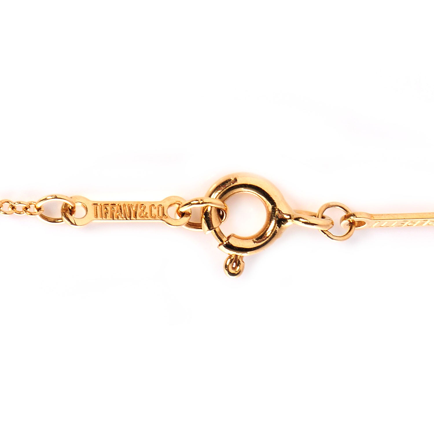 Tiffany 18K Yellow Gold Diamond .25ct Elsa Peretti Diamonds by the Yard Pendant Necklace 11 of 12
