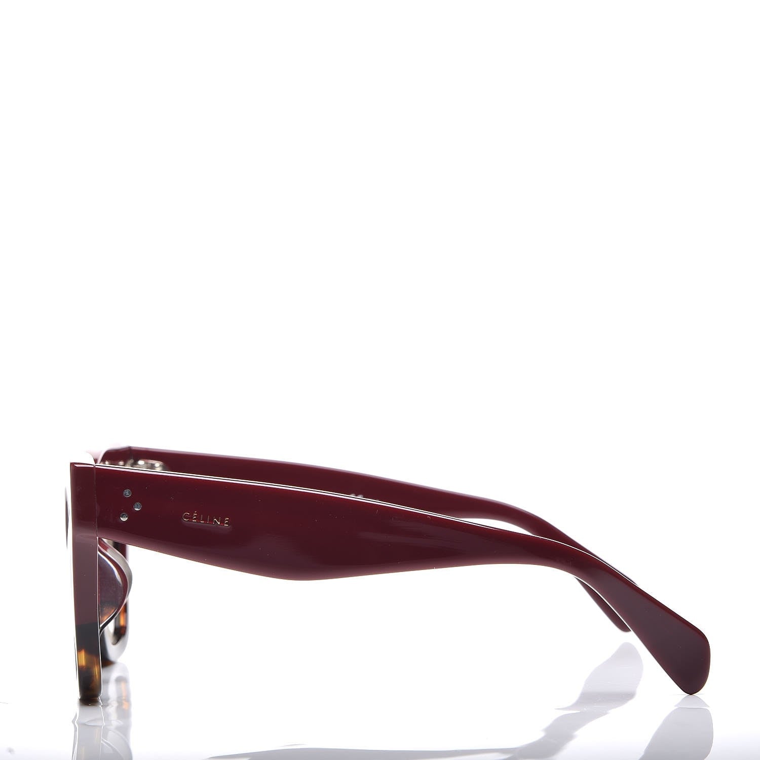 Celine Catherine Sunglasses CL 41098/F/S Burgundy Havana 3 of 7