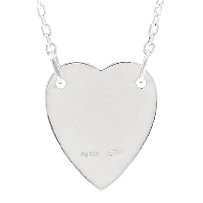 Gucci Sterling Silver Trademark Heart Pendant Necklace 4 of 4