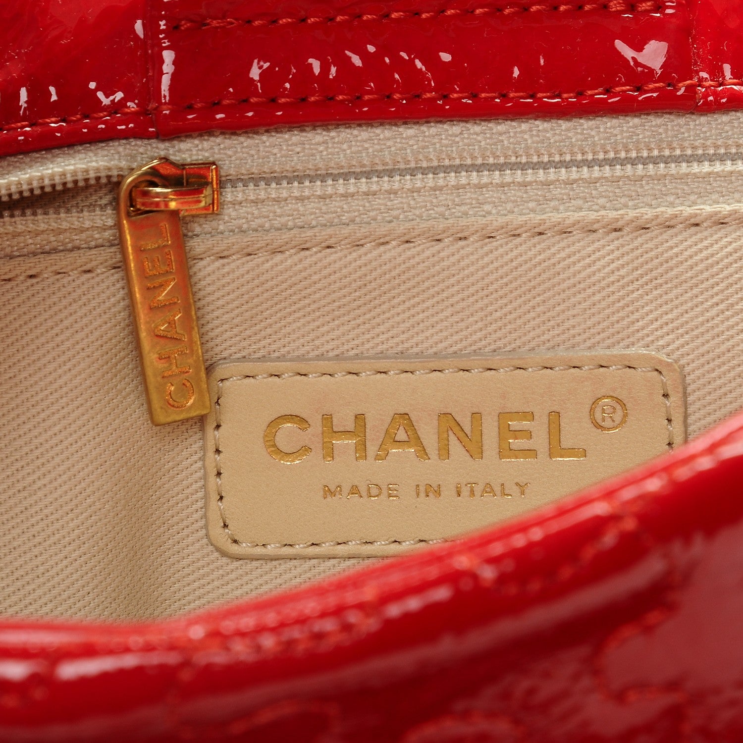 Chanel Crackled Patent Puzzle Accordion Flap Bag Red 6 of 8