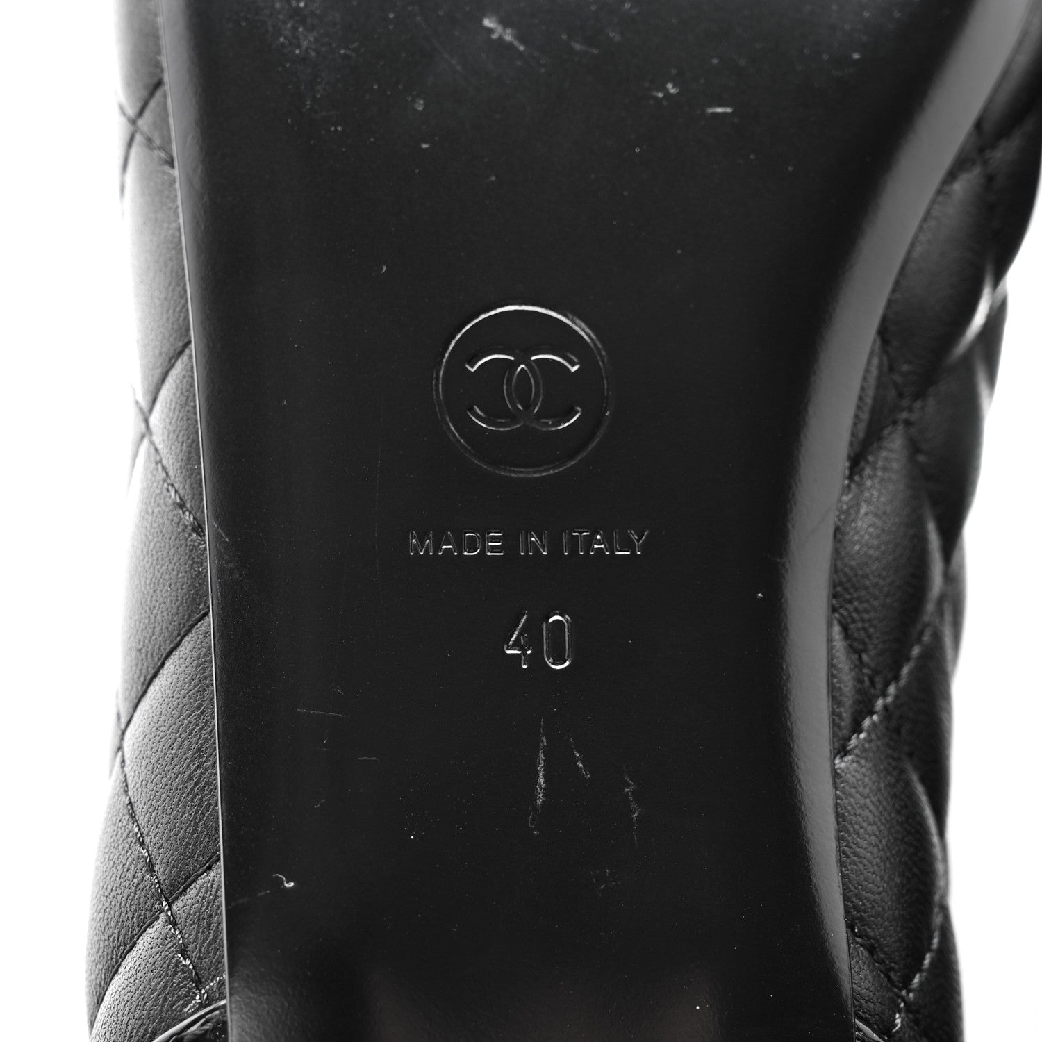 Chanel Lambskin Quilted Patent Calfskin Cap Toe CC Loafers 40 Black 9 of 10