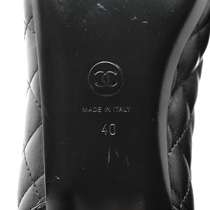 Chanel Lambskin Quilted Patent Calfskin Cap Toe CC Loafers 40 Black 9 of 10