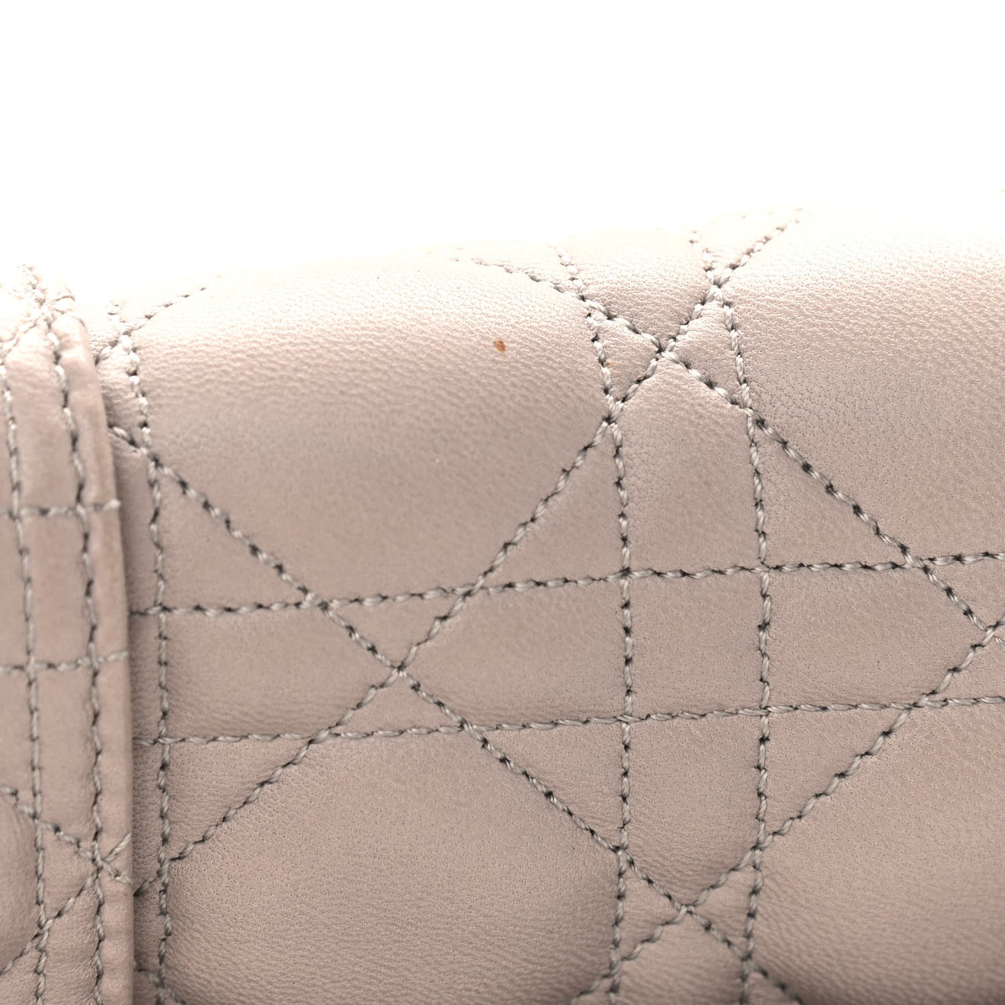 Lambskin Cannage Large Miss Dior Flap Grey