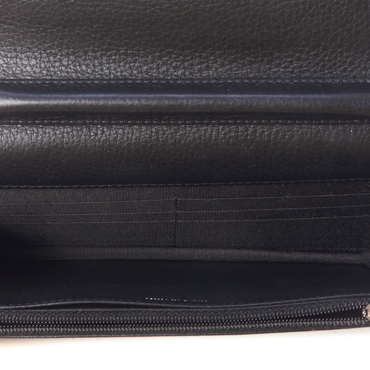 Chanel Calfskin Whipstitch Wallet On Chain WOC Black 6 of 9
