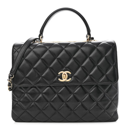 Chanel Lambskin Quilted Large Trendy CC Dual Handle Flap Bag Black 1 of 9