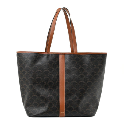 Celine Triomphe Canvas Calfskin Medium Cabas Bag Tan 1 of 19