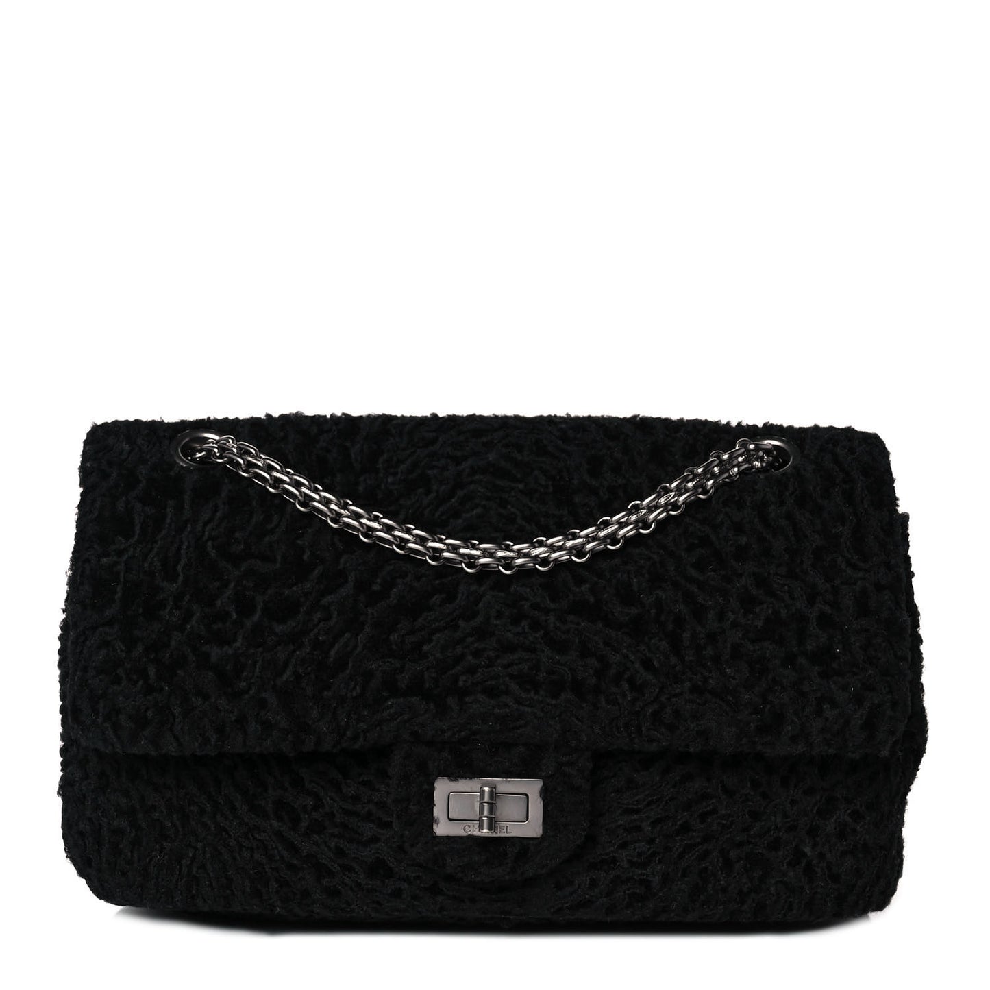 Persian Lamb Fur 2.55 Reissue 227 Flap Bag Black