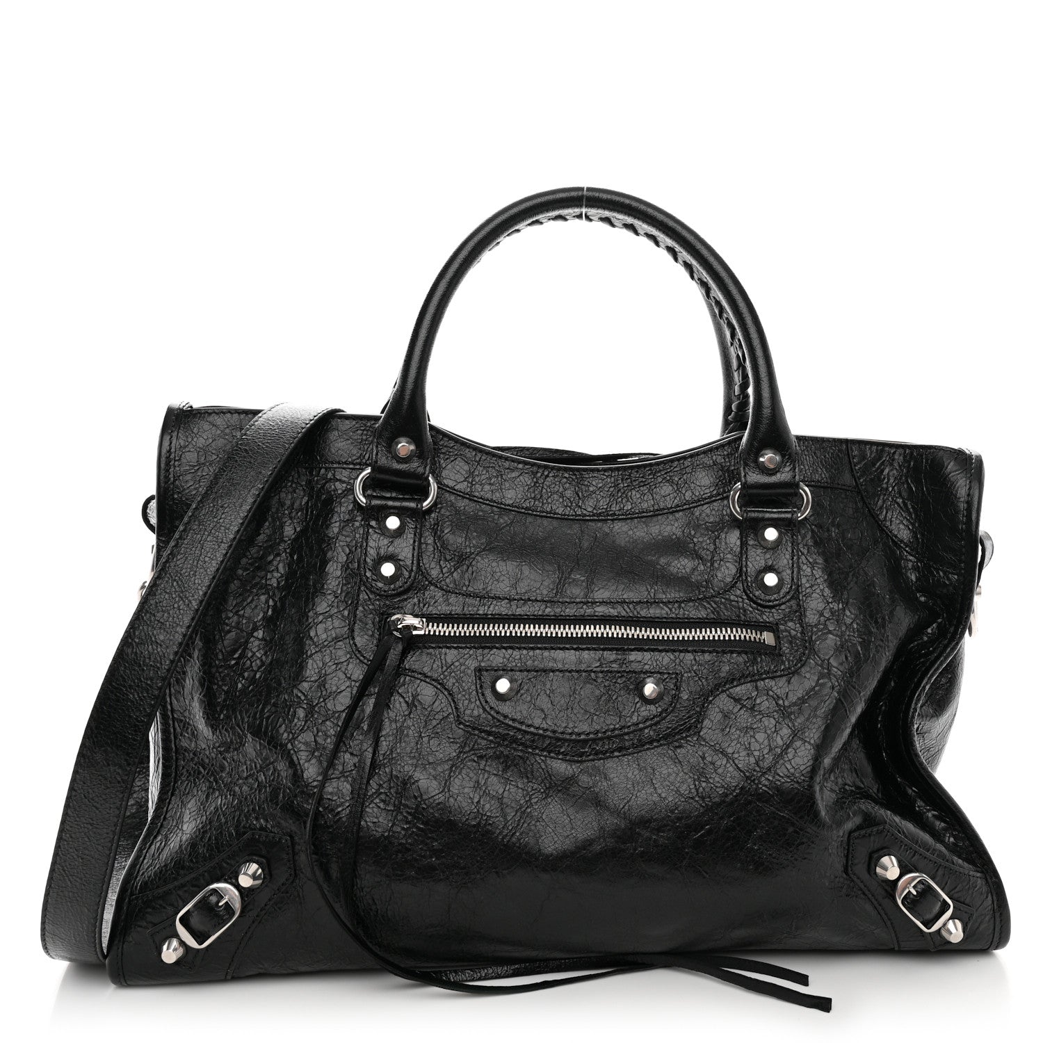 Balenciaga Agneau Arena Silver Hardware Medium Le City Black 1 of 9