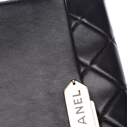 Chanel Lambskin Quilted Retro Label Clutch Black 13 of 16
