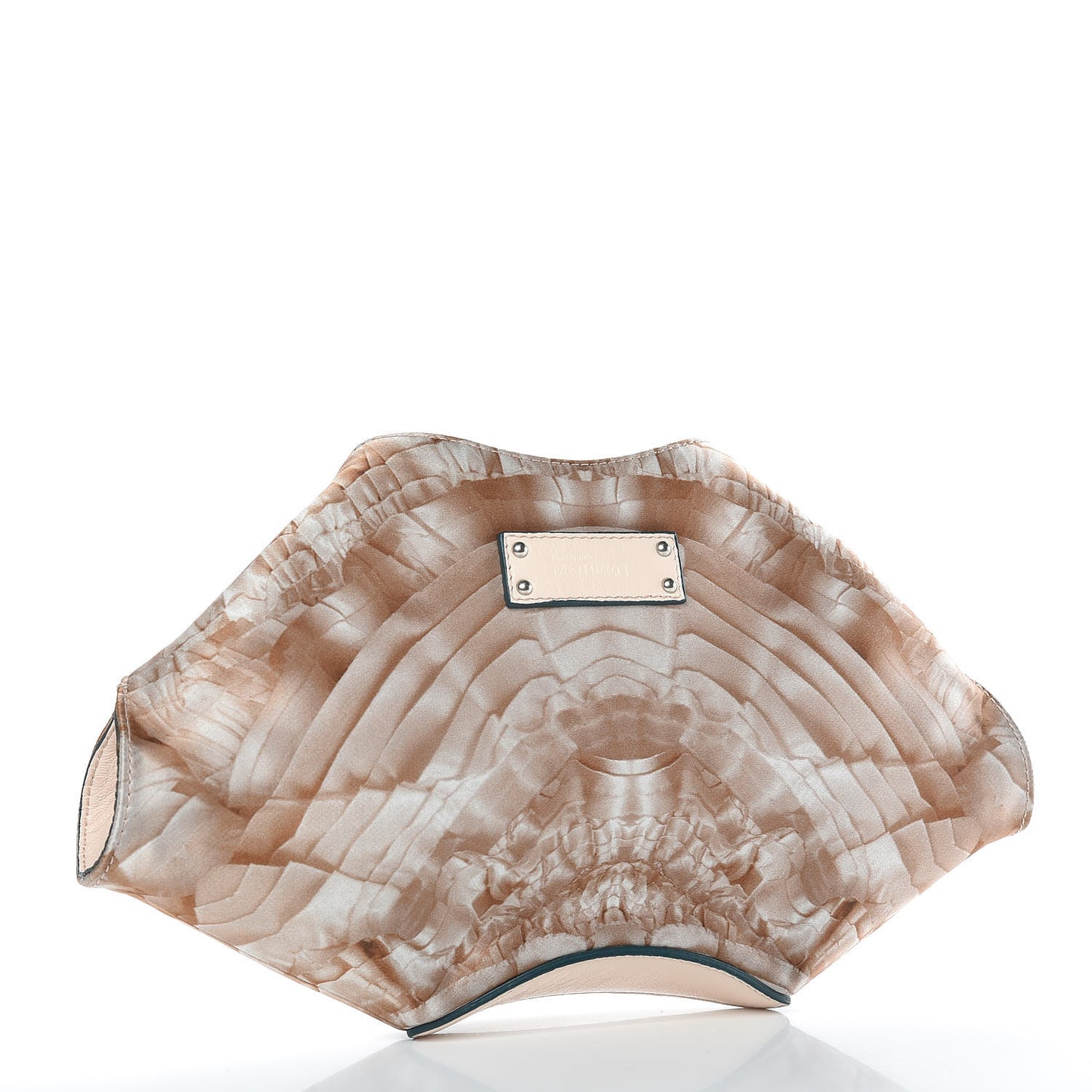Silk Lace Ruffle Printed Small De Manta Clutch Blush