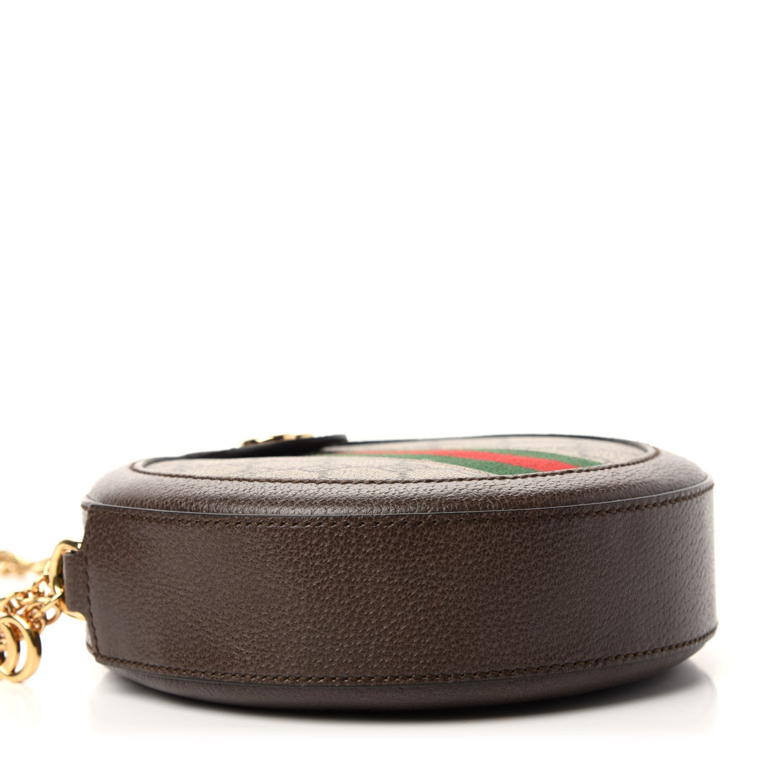 Gucci GG Supreme Monogram Web Mini Ophidia Round Shoulder Bag Brown 4 of 10