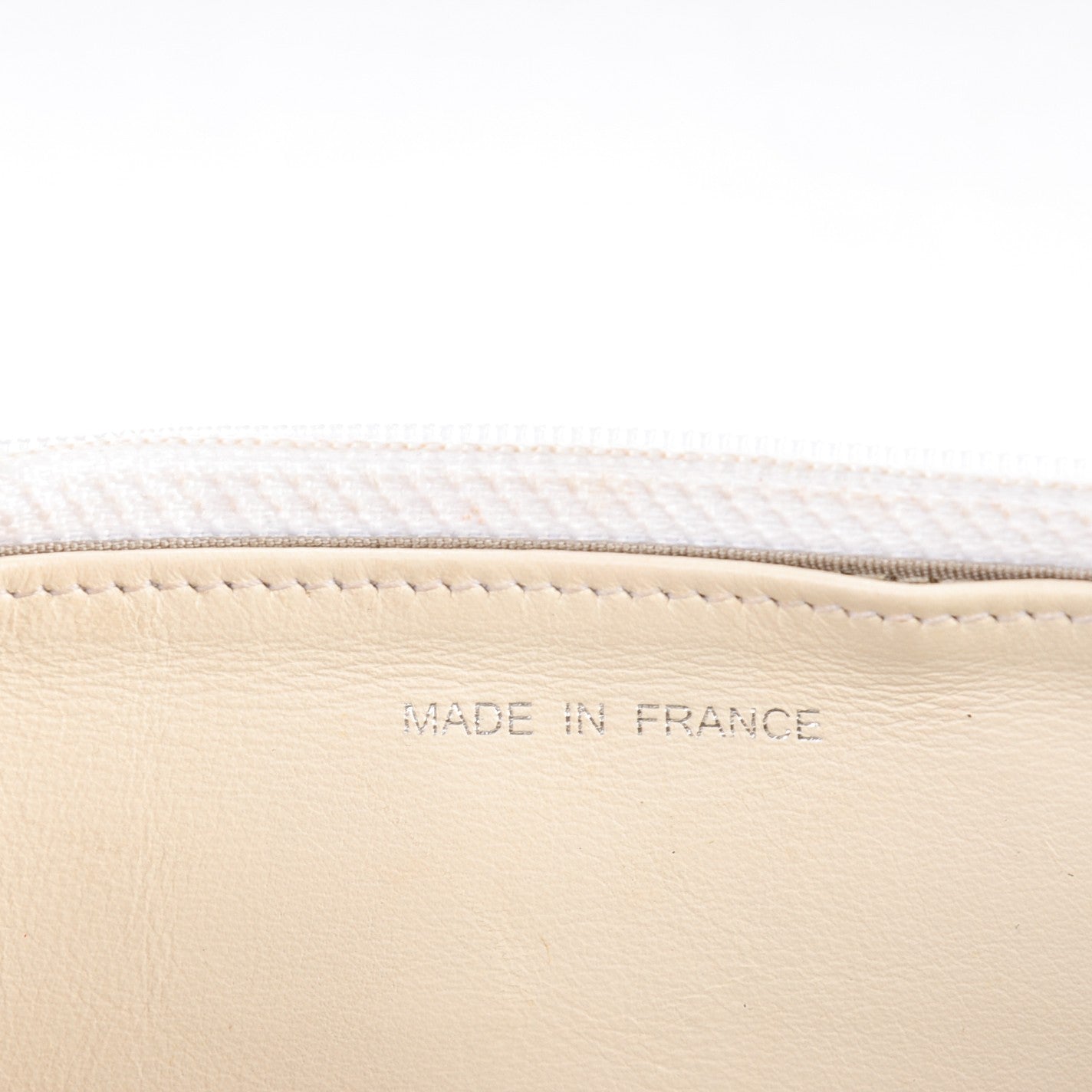 Chanel Caviar Sevruga Wallet On Chain WOC White 7 of 8