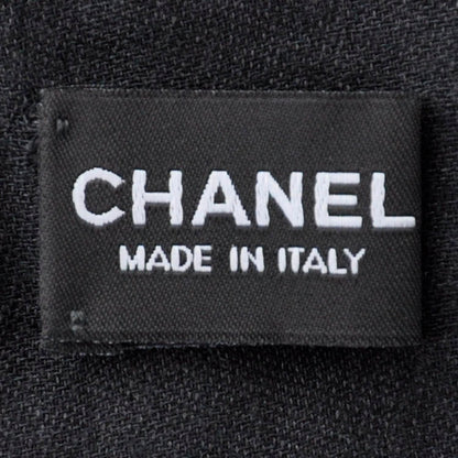 Chanel Cashmere Silk Shawl Black 5 of 9