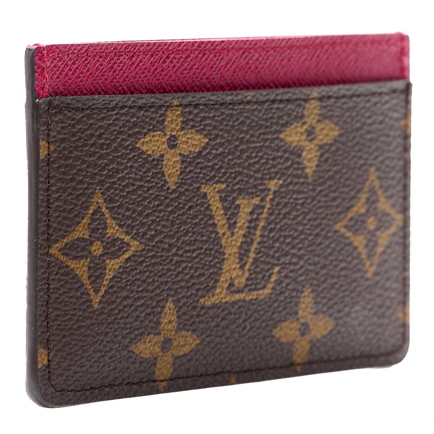 Monogram Card Holder Fuchsia