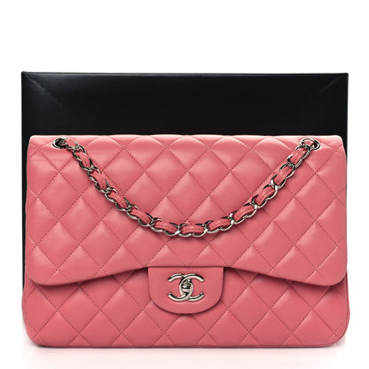 Chanel Lambskin Quilted Jumbo Double Flap Pink 10 of 10