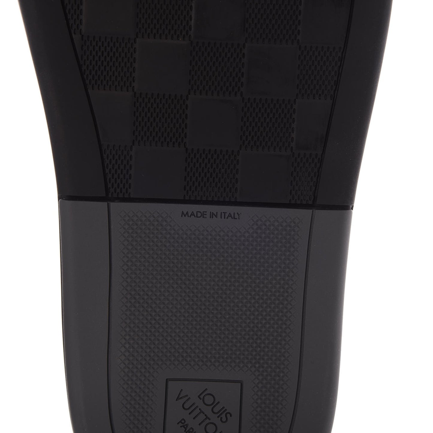 Rubber Damier Mens Waterfront Mules 6 Black