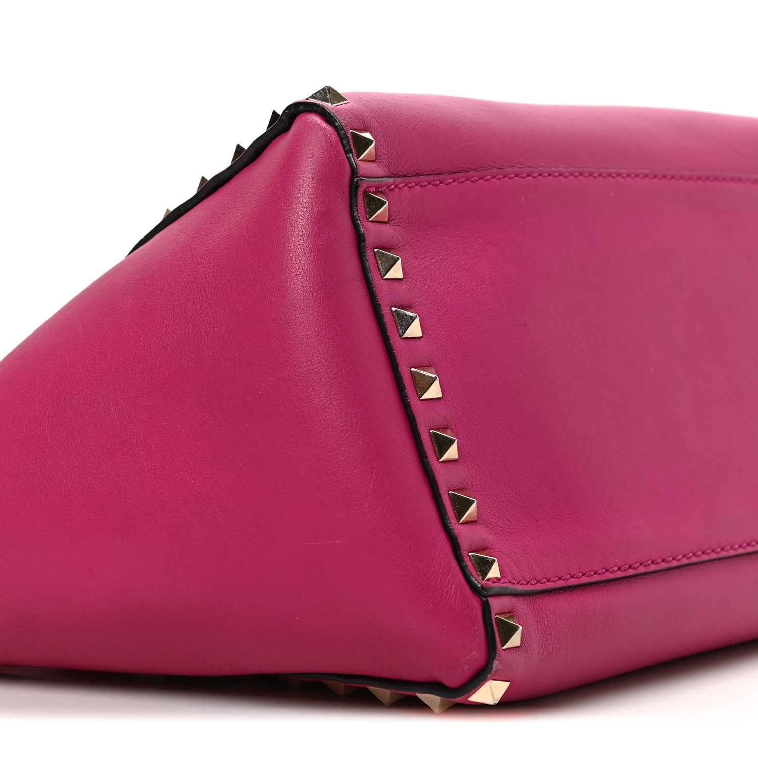 Valentino Garavani Vitello Small Rockstud Double Handle Tote Cyclamin 14 of 17