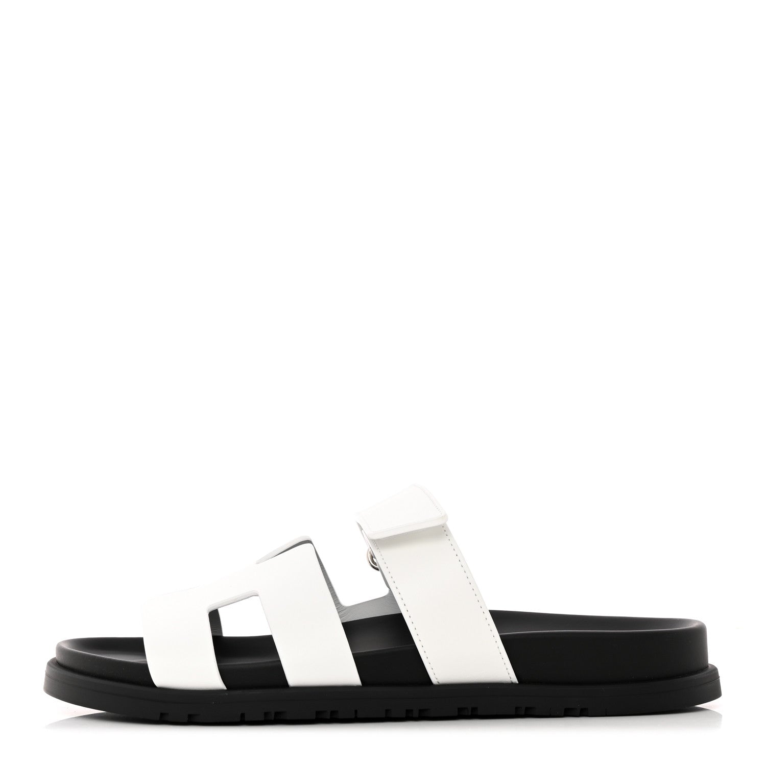 Hermes Calfskin Womens Chypre Sandals 39 White 1 of 9