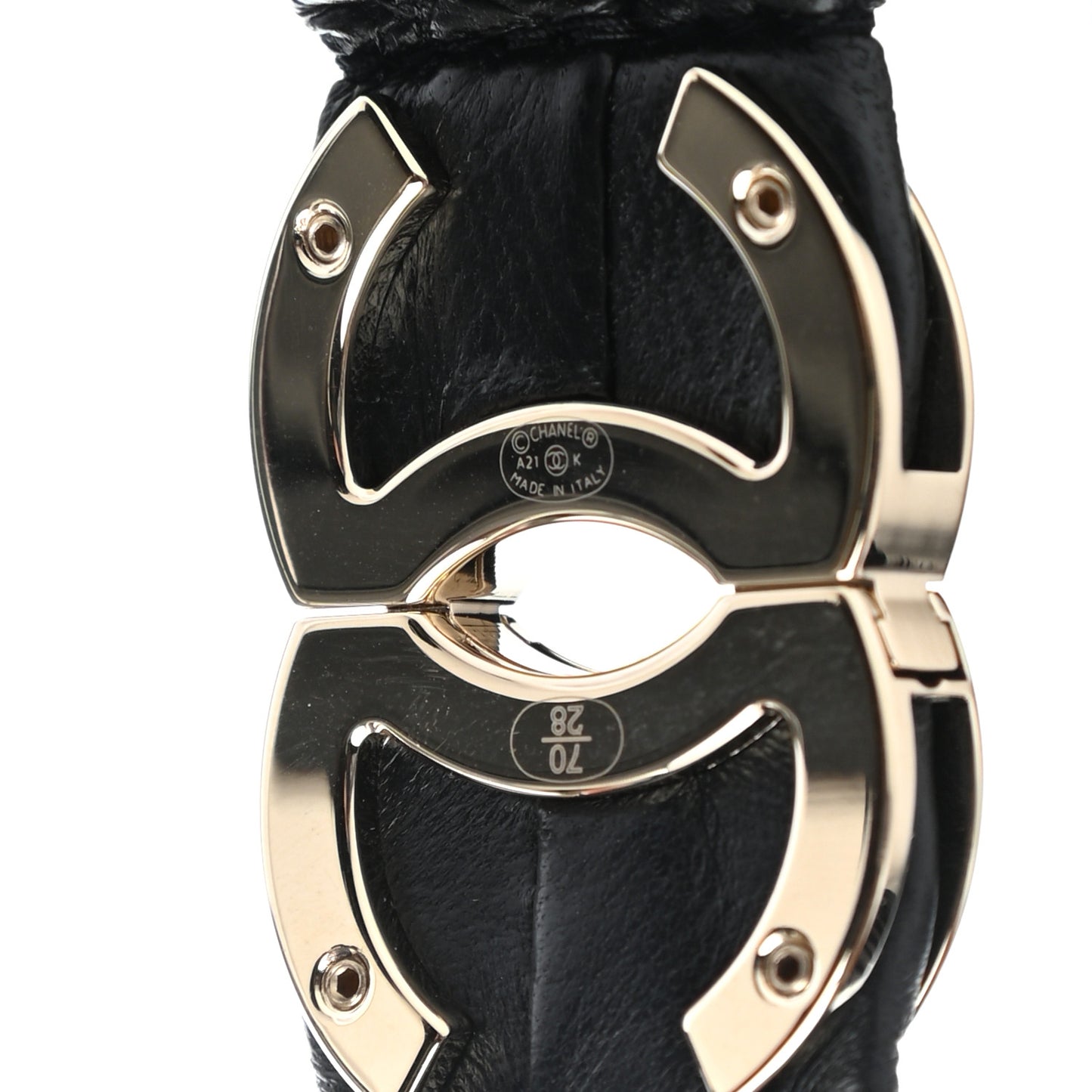 Lambskin CC Belt 70 Black