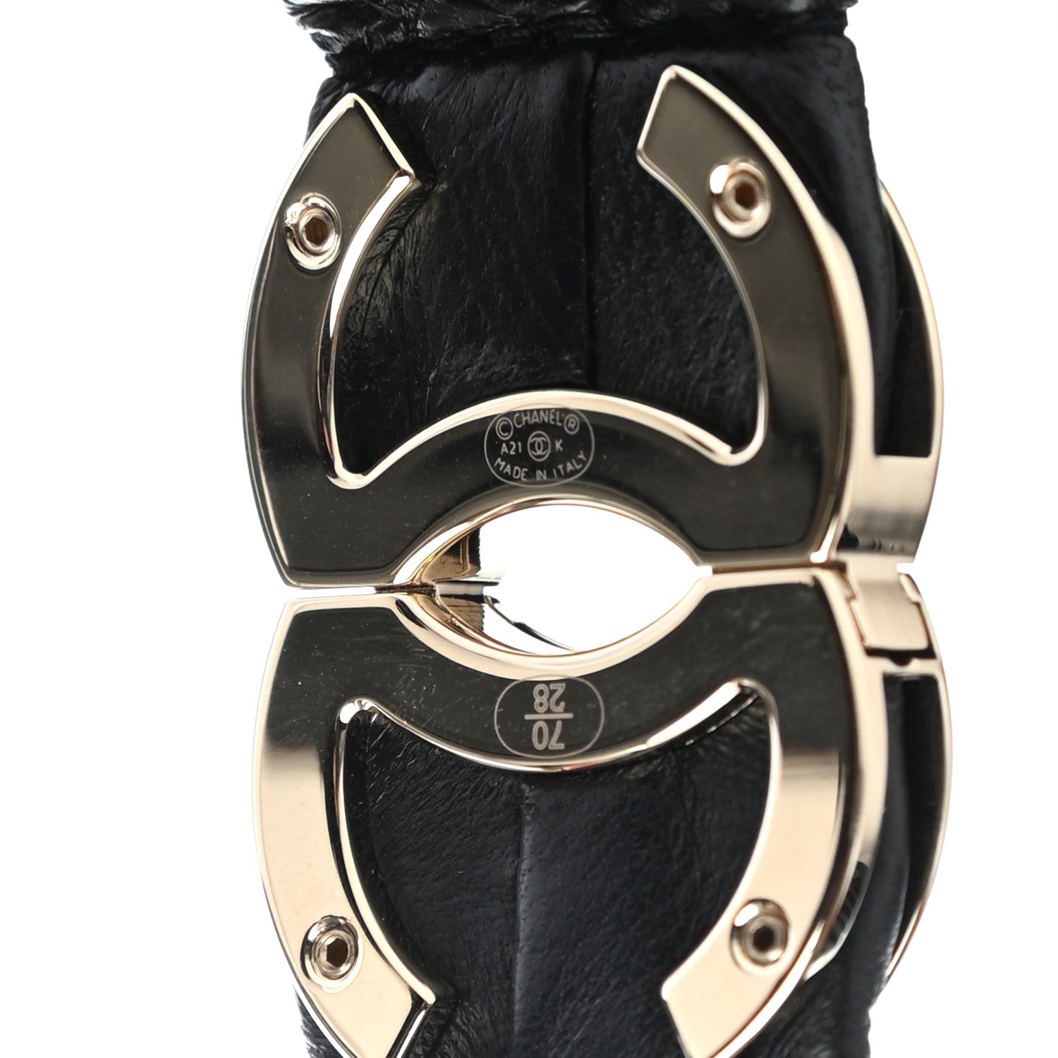 Chanel Lambskin CC Belt 70 Black 3 of 3