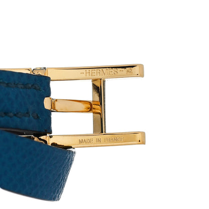Hermes Epsom Swift Behapi Double Tour Bracelet XS Bleu Izmir Rouge H 4 of 6