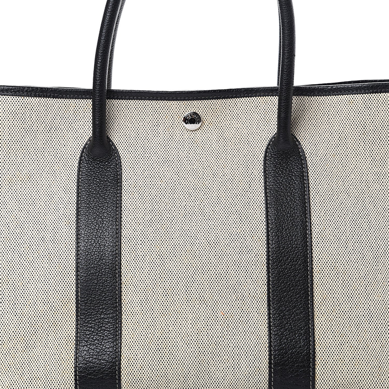 Hermes Buffle Skipper Toile Garden Party 36 MM Tote Black 7 of 11