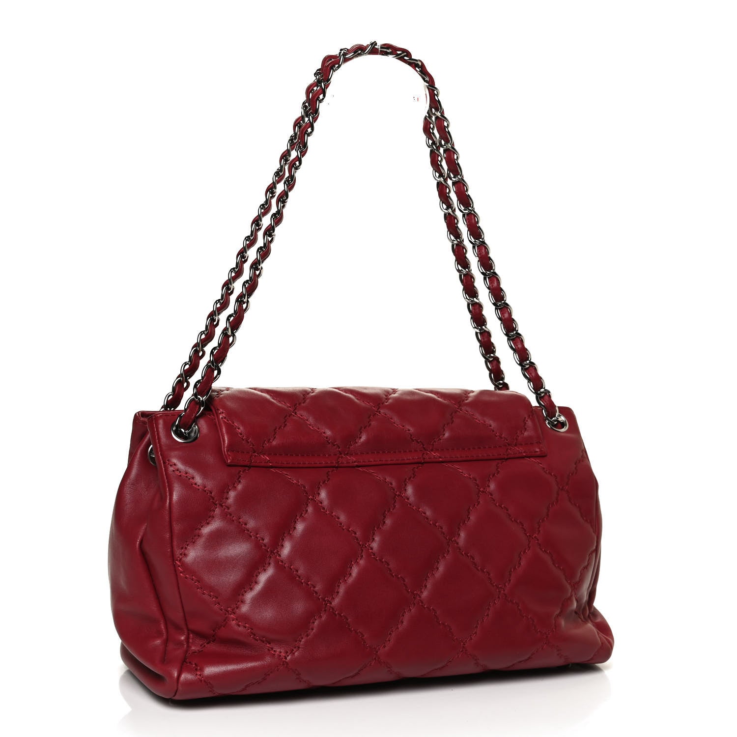 Chanel Calfskin Double Stitch Large Hamptons Flap Bag 3 of 10