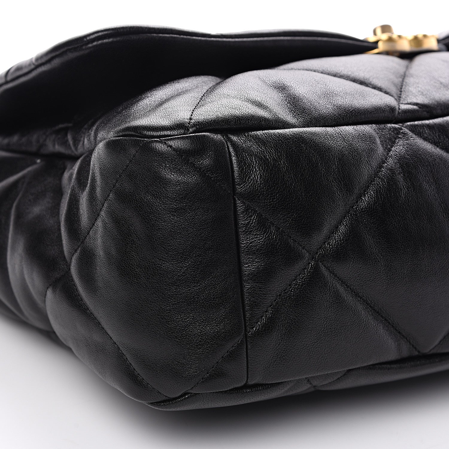 Chanel Goatskin Quilted Maxi 19 Flap Black 7 of 10