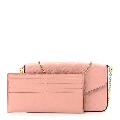 Louis Vuitton Empreinte Pochette Felicie Chain Wallet Rose Poudre 3 of 13