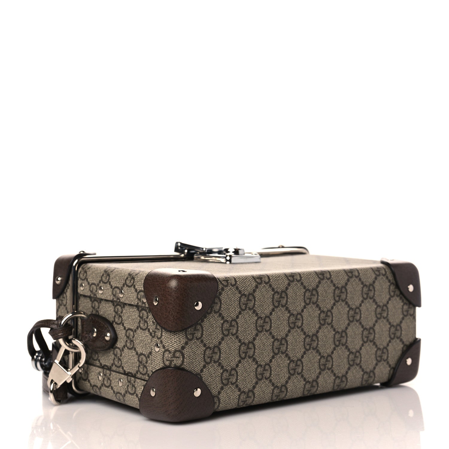 Gucci GG Supreme Monogram Globe-Trotter Beauty Case Brown 1 of 10