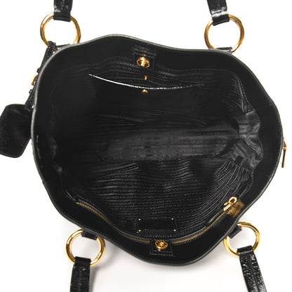 Prada Vernice Naplak Zipper Tote Black 5 of 8