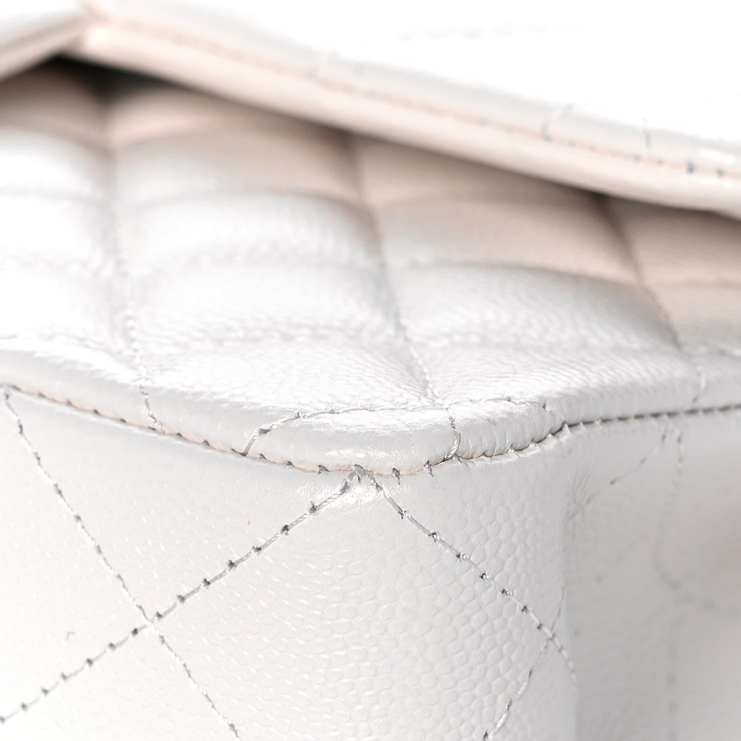 Chanel Caviar Quilted Small Double Flap White 10 of 13