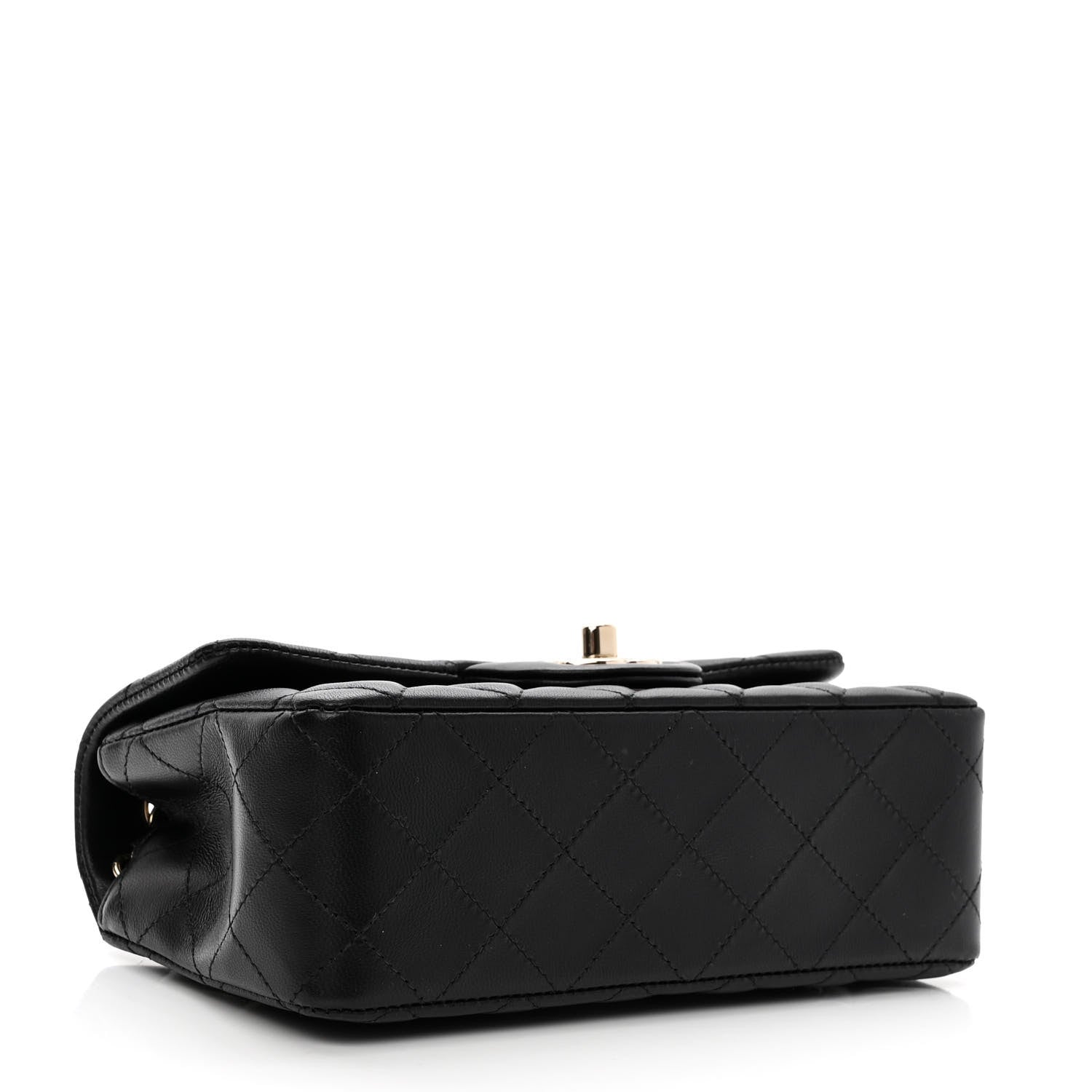 Chanel Lambskin Quilted Mini Rectangular Flap Black 4 of 11