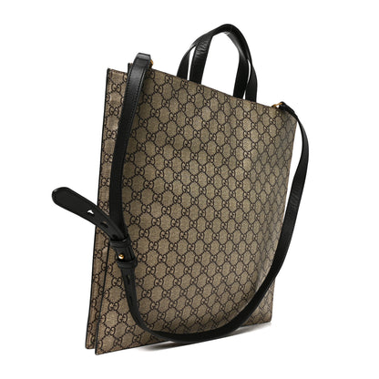 Gucci Soft GG Supreme Monogram Kingsnake Vertical Tote Black 3 of 10