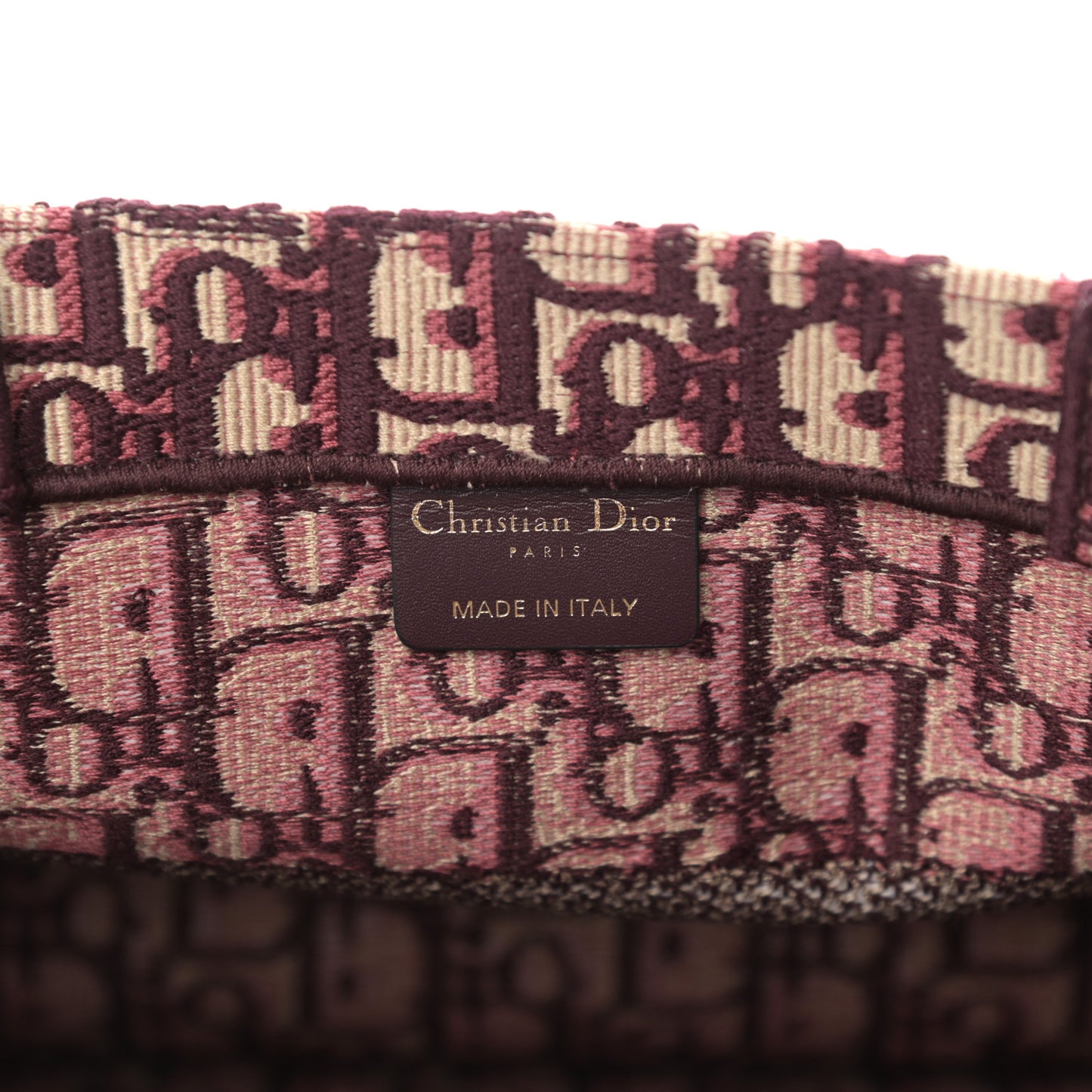 Oblique Medium Book Tote Burgundy Multicolor