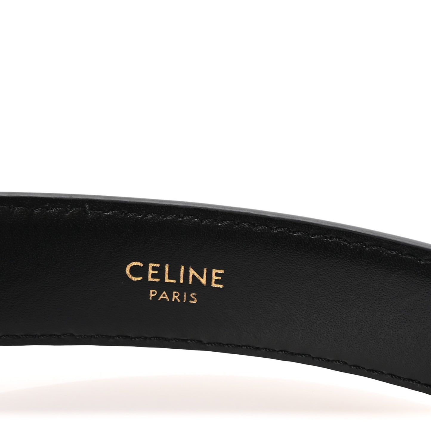 Taurillon Calfskin Medium Triomphe Belt 80 32  Black