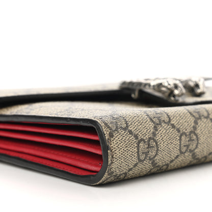 Gucci GG Supreme Monogram Mini Dionysus Chain Wallet Beige Vulcanic Red 9 of 14